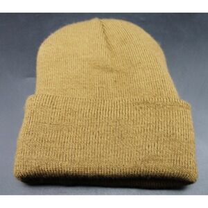 Coyote Brown Knit Beanie Watch Cap Military Style One Size Acrylic